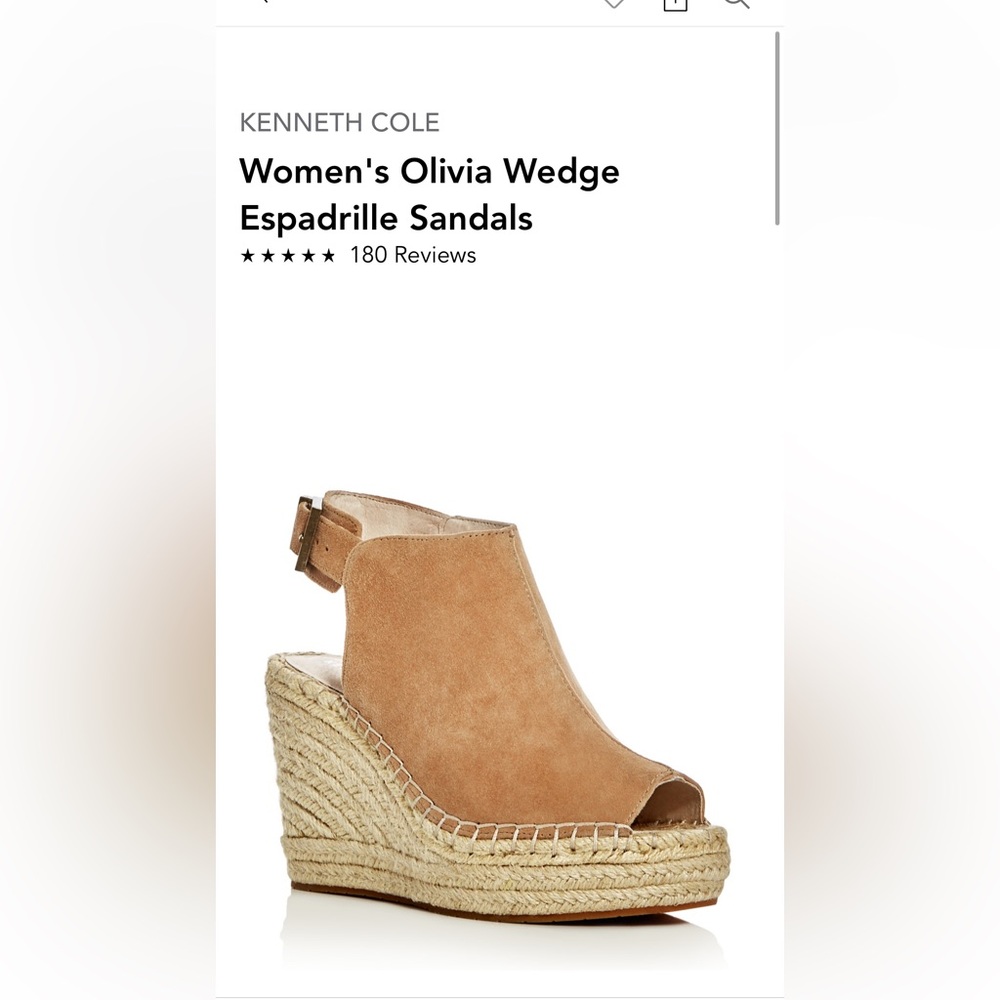 Kenneth Cole of New York. Olivia suede Espadrille wedge.